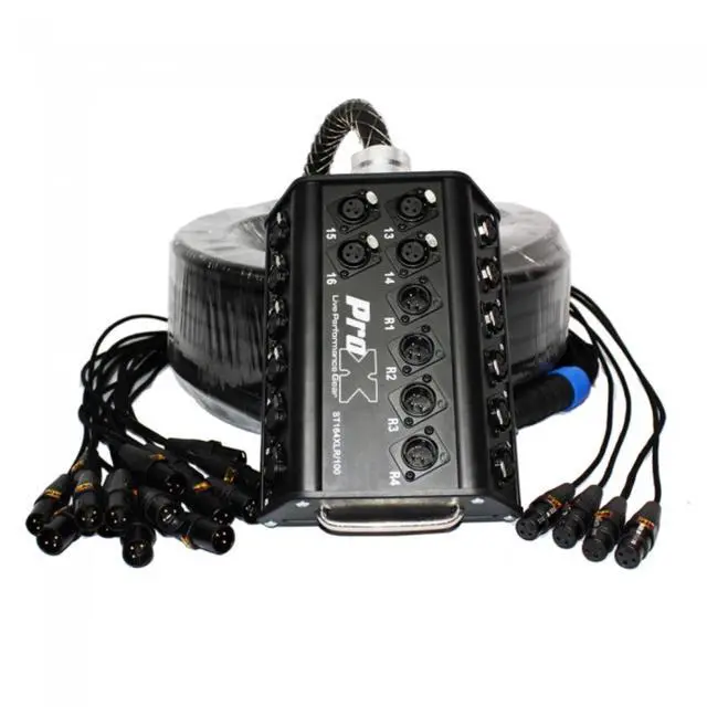 Alt view image 2 of 8 - ProX XC-SB164XLR100 | 100ft 16x4 Snake XLR