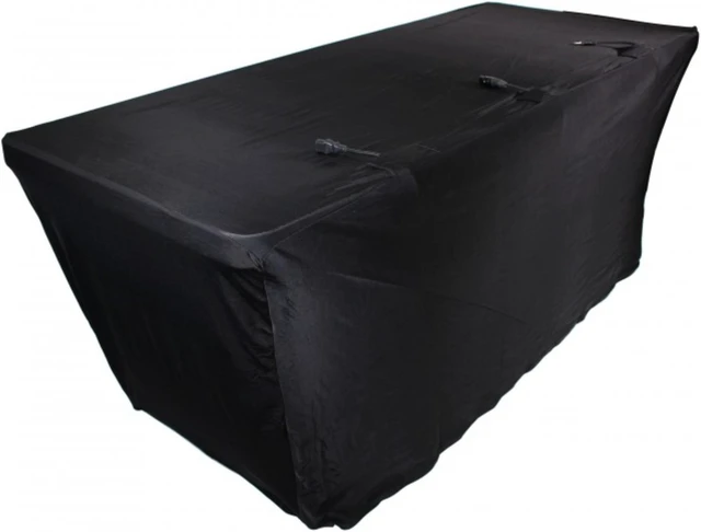 Alt view image 3 of 7 - ProX X-ST4BL 4 Ft. Open Back Spandex Table Cover/Scrim - Black