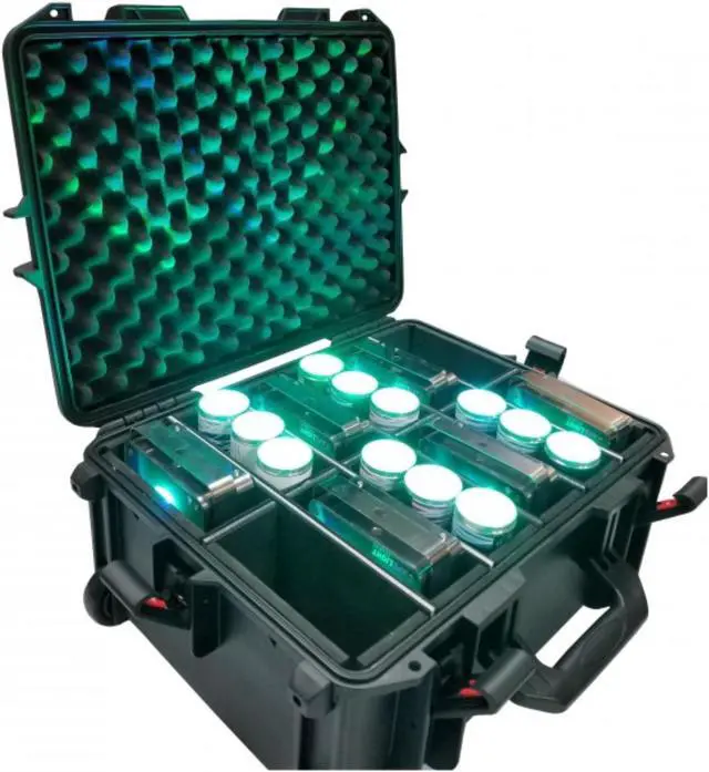 Alt view image 4 of 8 - VaultX Watertight Case for 12 ApeLabs MAXI Lights W-Extendable Handle and Wheels
