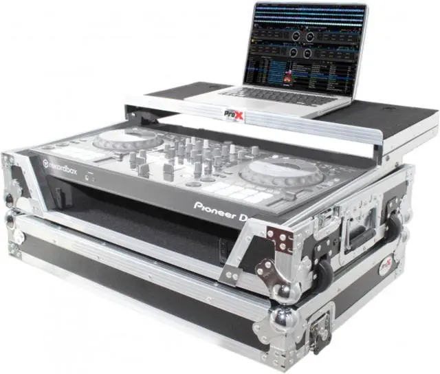 Main image of ProX XS-DDJ800 WLT Flight Case For Pioneer DDJ-800 Digital Controller W-Sliding Laptop Shelf and Wheels