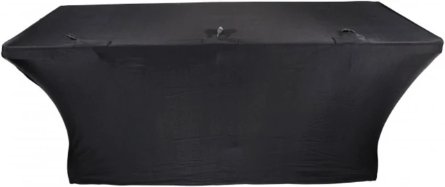 Alt view image 2 of 7 - ProX X-ST4BL 4 Ft. Open Back Spandex Table Cover/Scrim - Black