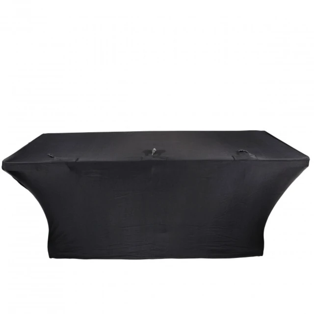 Alt view image 2 of 7 - ProX X-ST6BL 6 Ft. Open Back Spandex Table Cover Scrim - Black