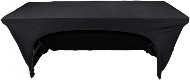 Alt view image 4 of 7 - ProX X-ST4BL 4 Ft. Open Back Spandex Table Cover/Scrim - Black