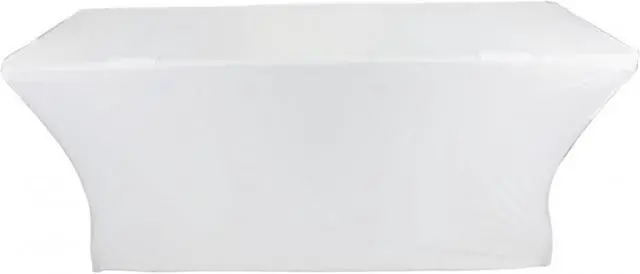 Main image of ProX X-ST6W 6 Ft. Open Back Spandex Table Cover/Scrim - White