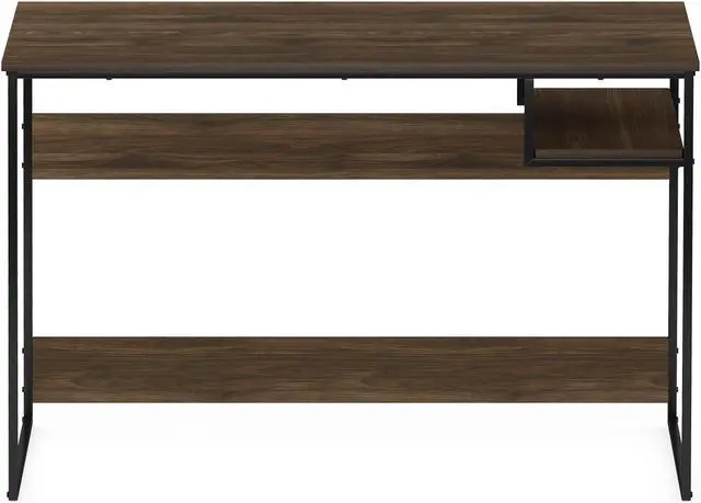 Alt view image 3 of 9 - Furinno Moretti Modern Lifestyle Study Desk, 45, Columbia Walnut