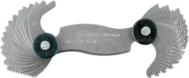 Alt view image 3 of 3 - MITUTOYO 188-111 Screw Pitch Gage,V,Unified,4 to 42