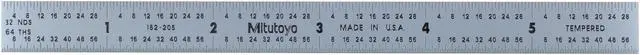 Alt view image 2 of 4 - MITUTOYO 182-205 Steel Rule,Flexible,6In,32/64ths/0.5/1mm