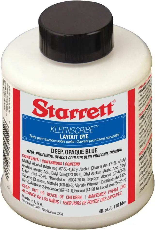 Alt view image 3 of 3 - STARRETT 1610-4 Layout Fluid,Liquid,Blue,4 oz.