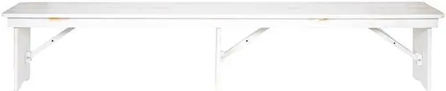 Alt view image 15 of 20 - HERCULES Series 8' x 12" Antique Rustic Solid White Pine Folding Farm Bench with 3 Legs