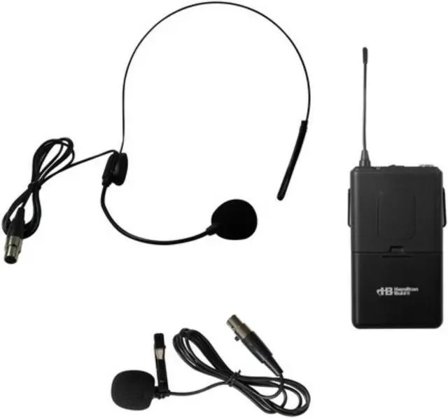 Alt view image 2 of 3 - HamiltonBuhl VENU100A Belt Pack with Lapel Mic and Head-worn Mic Frequency 918.70 MHz