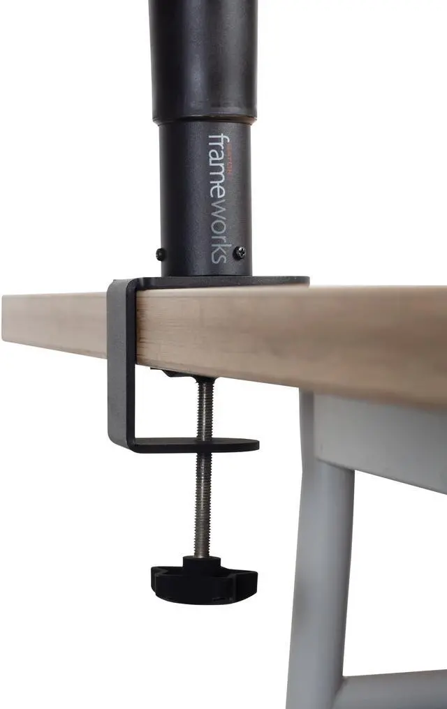 Alt view image 10 of 11 - Gator Cases Frameworks Clamp-On Desktop Studio Monitor Stand, 2-Pack