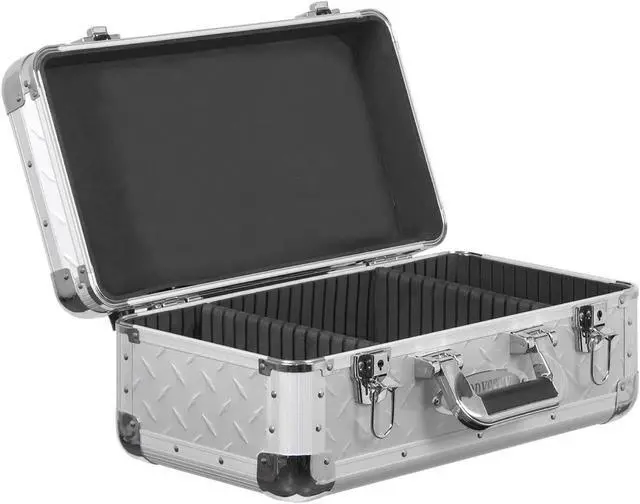 Main image of KROM SERIES CD / 5" MEDIA DISC CASE IN SILVER DIAMOND: HOLDS 200 5" X 5.5" FLAT VIEW PACK SLEEVES