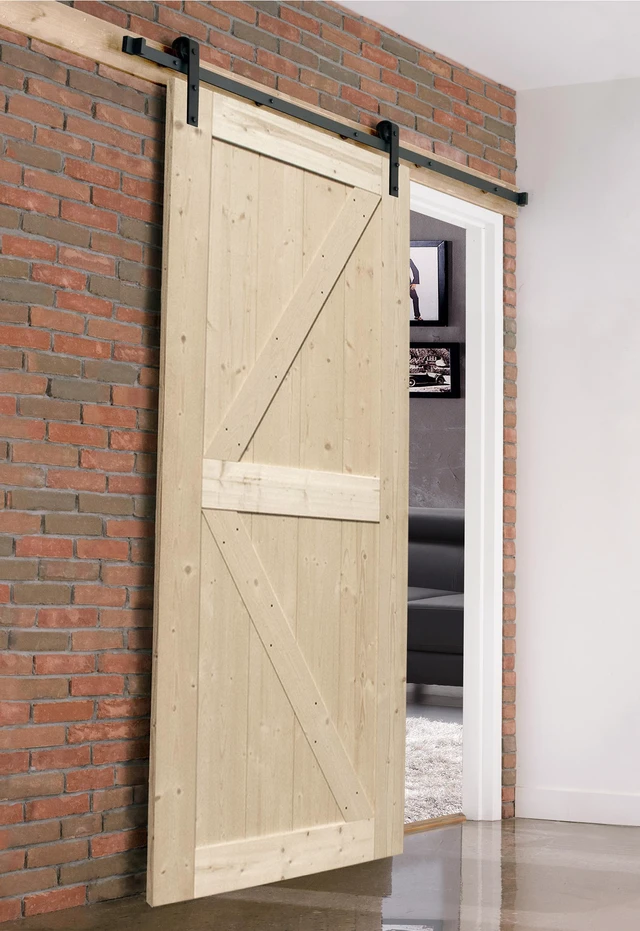 Alt view image 3 of 6 - Artisan Sliding Door 36 Kit, Unfinished With Sliding Door Hardware