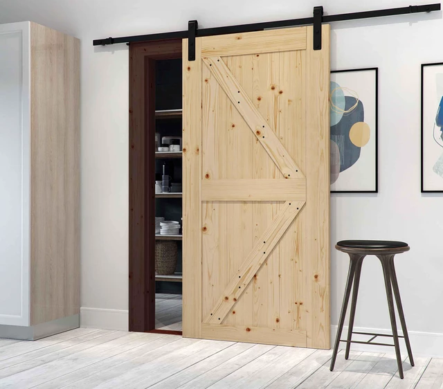 Alt view image 5 of 6 - Artisan Sliding Door 36 Kit, Unfinished With Sliding Door Hardware