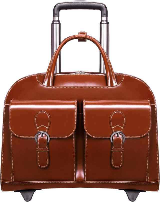 Alt view image 7 of 15 - MCKLEIN COMPANY LLC 96184A DAVIS BROWN LEATHER WHEELED