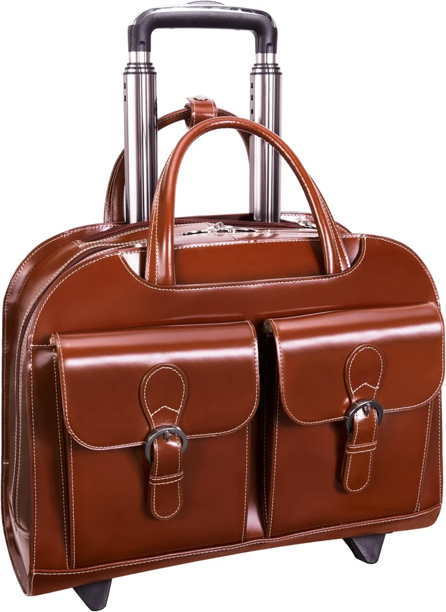 Alt view image 8 of 15 - MCKLEIN COMPANY LLC 96184A DAVIS BROWN LEATHER WHEELED