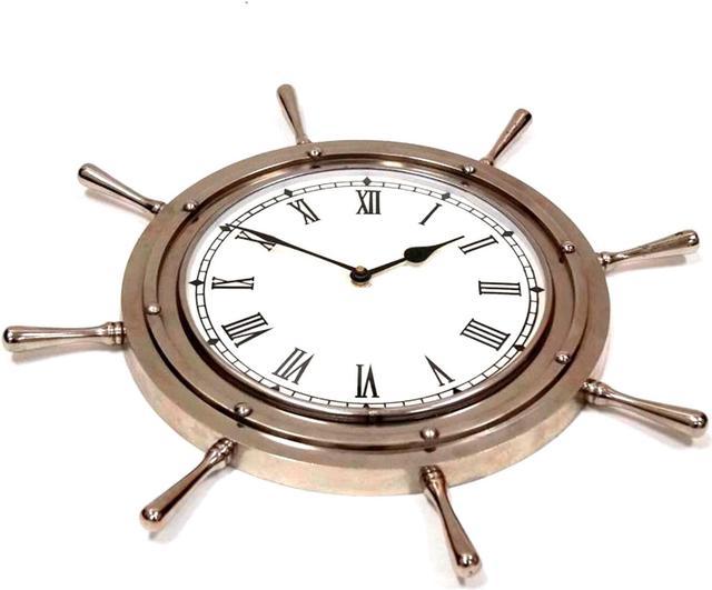 Aluminum Ship Wheel Clock (7082), 18 