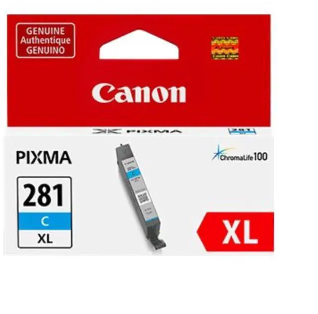 Alt view image 11 of 14 - Canon CLI-281XL Original Ink Cartridge - Cyan - Inkjet - 1 Each