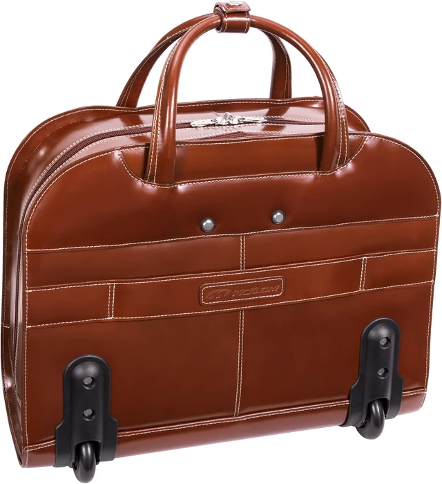Alt view image 10 of 15 - MCKLEIN COMPANY LLC 96184A DAVIS BROWN LEATHER WHEELED