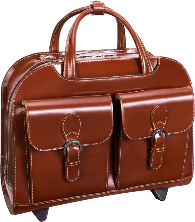 Alt view image 9 of 15 - MCKLEIN COMPANY LLC 96184A DAVIS BROWN LEATHER WHEELED
