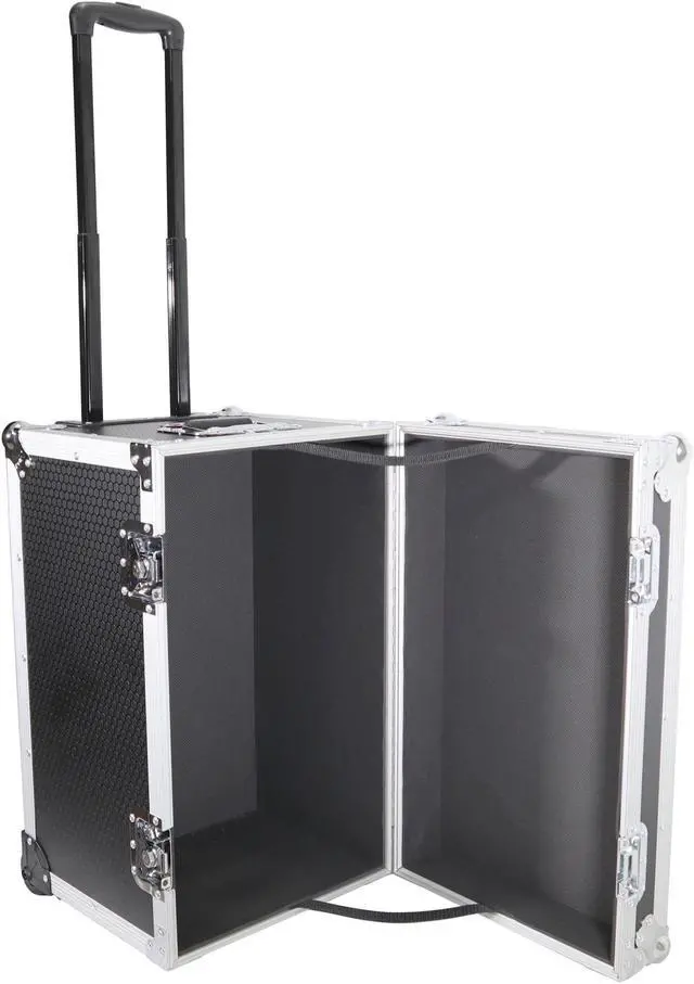 Alt view image 4 of 8 - Roll-away Utility Case W-Retractable Handle and Low-Profile Recessed Wheels 17" x 24.5" x 15" 2.2 Cu.Ft.