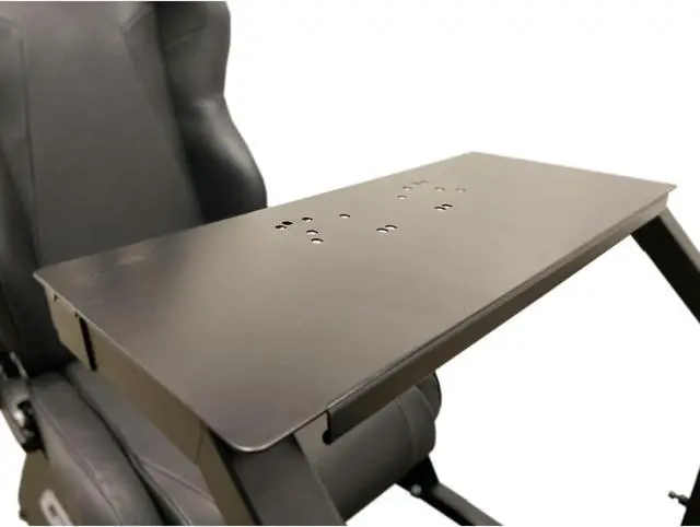 Alt view image 7 of 10 - GTR Simulator GTA Model Black Frame with Red/White Real Racing Seat, Racing Driving Gaming Simulator Cockpit Gaming Chair with Gear Triple Mount