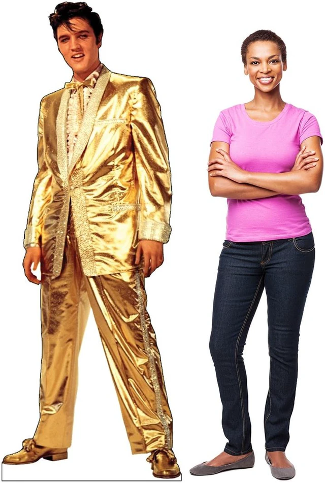 Alt view image 5 of 6 - Elvis Presley Gold Lame Jacket Stand Up Poster