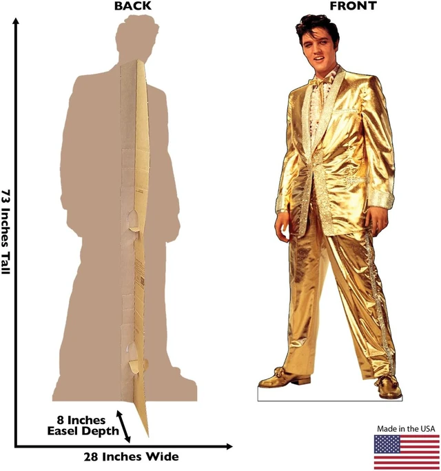 Alt view image 6 of 6 - Elvis Presley Gold Lame Jacket Stand Up Poster