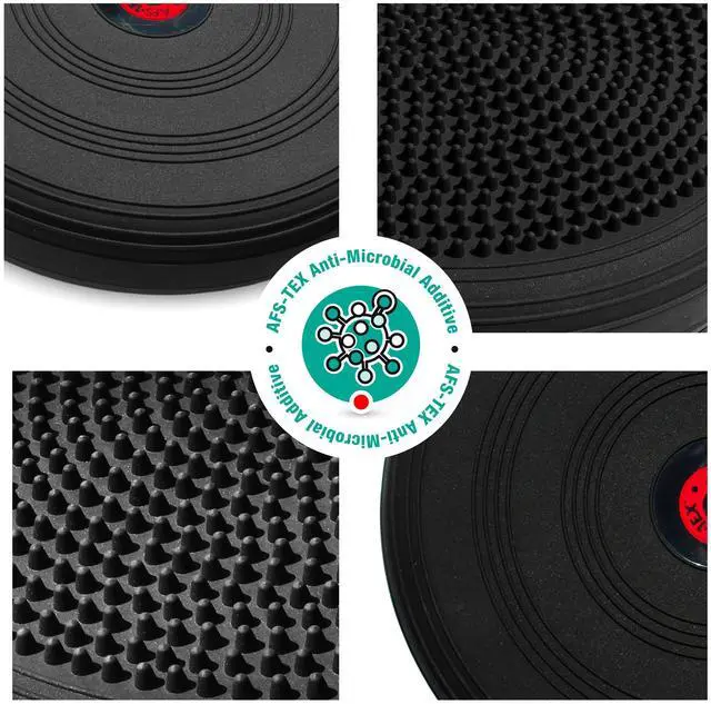 Alt view image 5 of 20 - AFS-TEX Active Anti-Microbial Heavy Duty Home Exercise Wobble Cushion Balance Disc & Pump