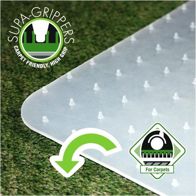 Alt view image 4 of 9 - Ecotex Polypropylene Rectangular Foldable Chair Mat for Carpets - 45" x 53"