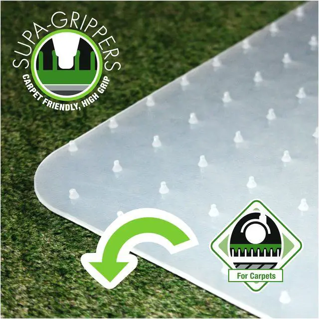 Alt view image 4 of 7 - Ecotex Polypropylene Rectangular Foldable Chair Mat for Carpets - 46" x 57"