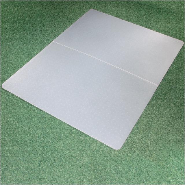 Ecotex Polypropylene Rectangular Foldable Chair Mat for Carpets, 46 x 57, Translucent