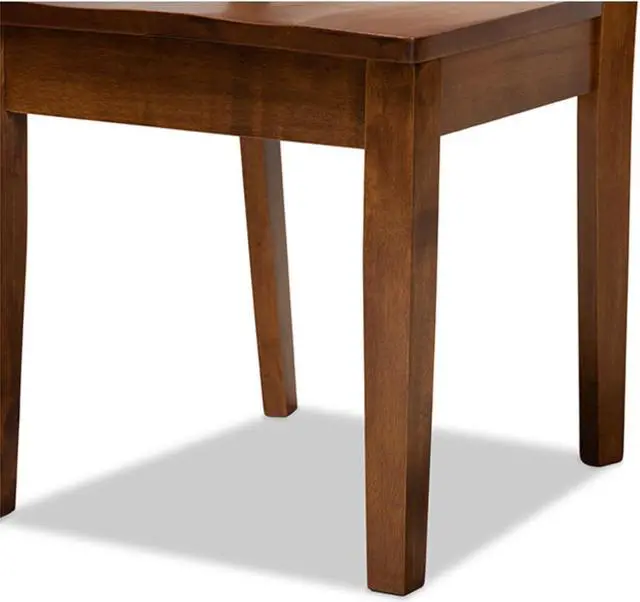 Alt view image 5 of 13 - Baxton Studio Gervais Modern and Contemporary Transitional Walnut Brown Finished Wood 2-Piece Dining Chair Set