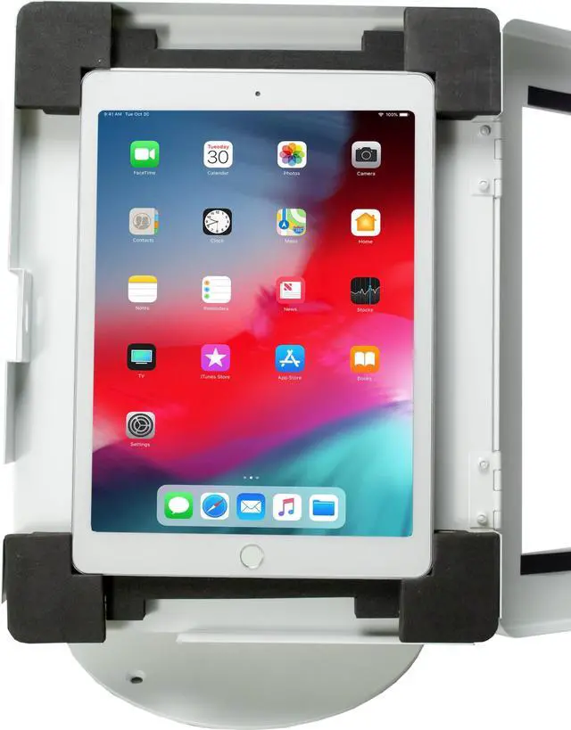 Alt view image 10 of 17 - CTA Digital Hyperflex Security Kiosk Stand for Tablets WHITE PADHSKSW