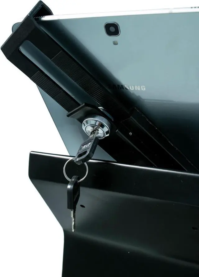 Alt view image 9 of 16 - CTA Digital - PAD-PARAFU - CTA Digital Premium Locking Floor Stand Kiosk (Universal) - Up to 14 Screen Support - 50
