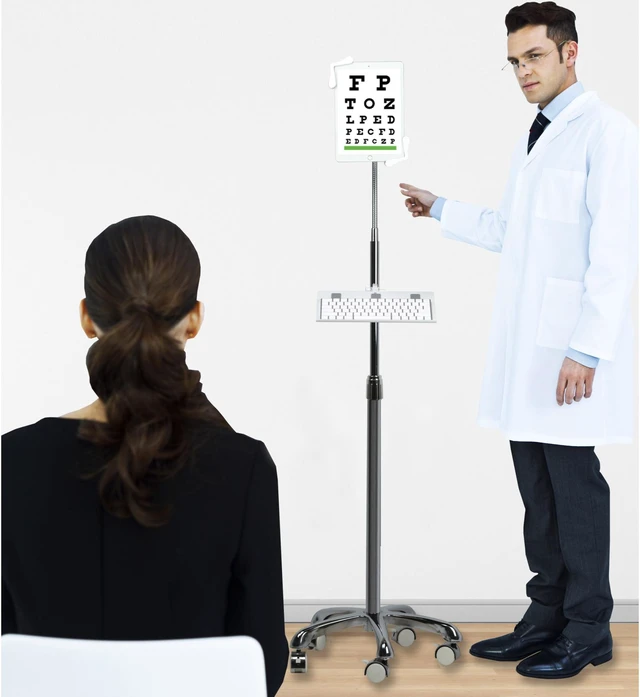 Alt view image 7 of 8 - CTA Digital Adjustable Keyboard Stand Add-on for Tablet Floor Stands
