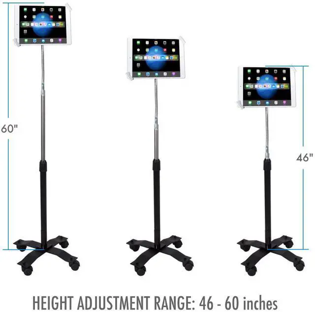 Alt view image 16 of 20 - CTA Digital - PAD-PARAF - CTA Digital Premium Locking Floor Stand Kiosk - Up to 10.5 Screen Support - 13.5 Width x 16