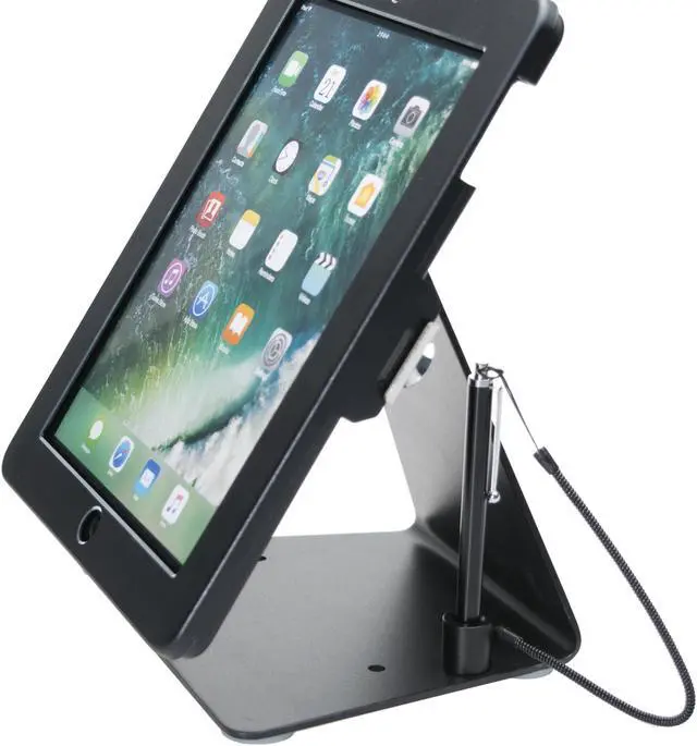 Alt view image 15 of 20 - Cta Digital Desktop Anti-Theft Stand Ipad Black Case Rotates 360 Degrees