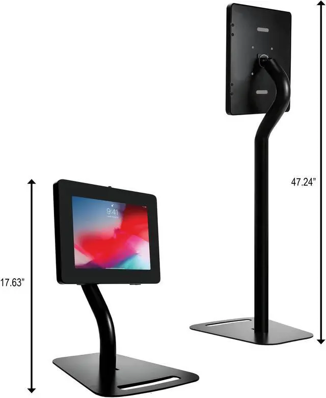 Alt view image 14 of 15 - Cta Digital Premium Height-Adjustable Floor-To-Desk Security Kiosk For Tablets