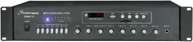 Main image of Studiomaster - ISMA150 150W 100V line 4 in/6 out mixer amp