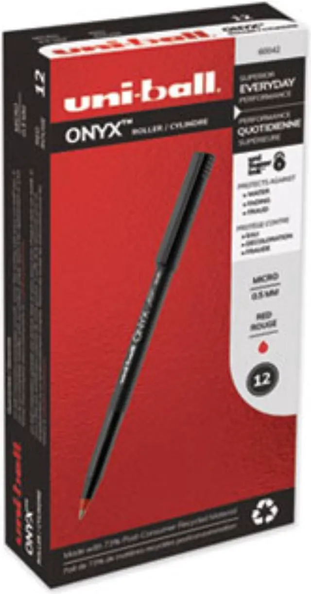 Alt view image 2 of 6 - uni-ball ONYX Rollerball Pen ,PEN,UNIBALL,ONYX,MICRO,RD