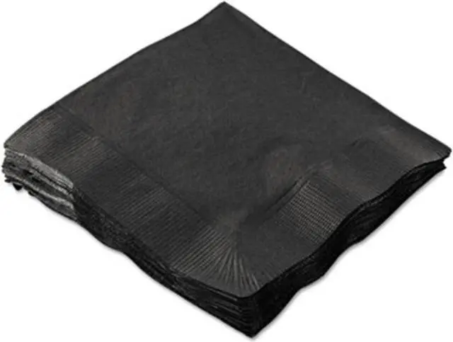 Alt view image 2 of 3 - Hoffmaster Embossed Beverage Napkins ,NAPKIN,BEV,9.5X9.5,2PL,BK