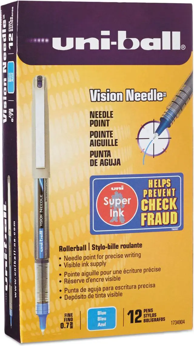 Main image of uni-ball VISION Needle Stick Roller Ball Pen ,PEN,UB VISN NEEDLE,7MM,BE