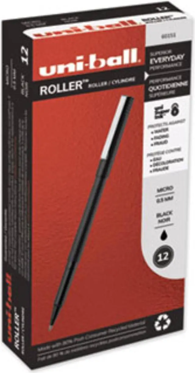 Alt view image 2 of 6 - uni-ball Roller Ball Stick Pen ,PEN,UNIBALL,MICRO,.5MM,BK