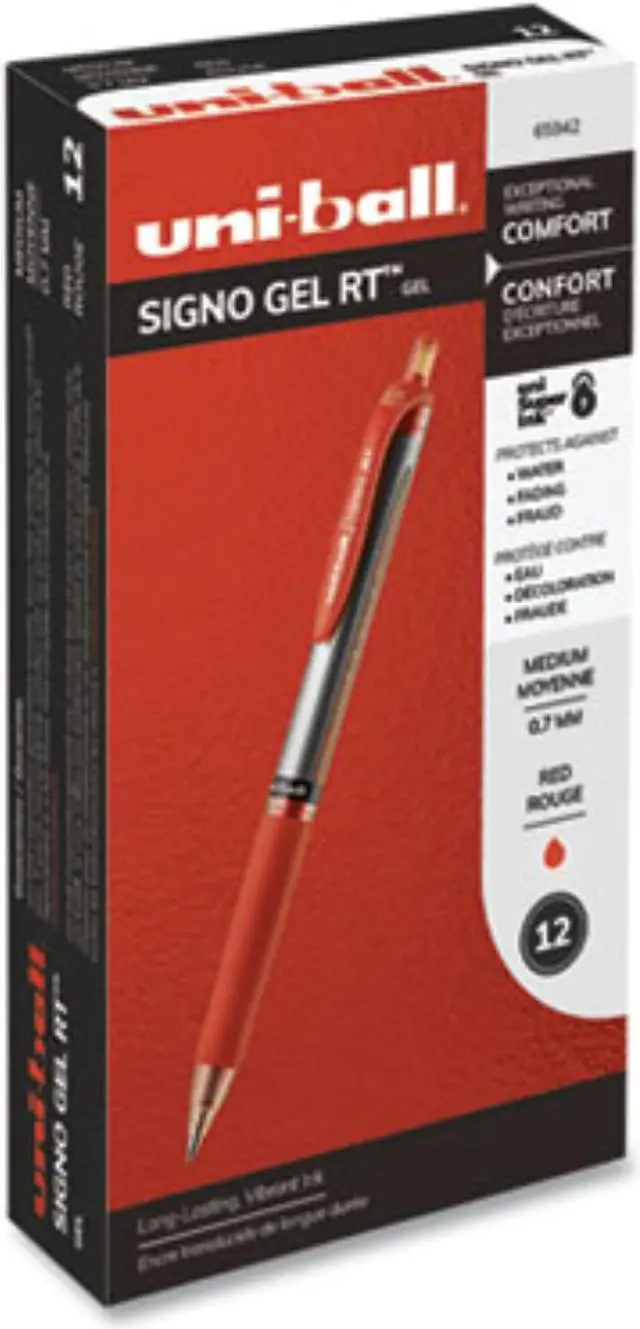 Alt view image 2 of 3 - uni-ball Signo Retractable Gel Pen ,PEN,UNI-BLL,GELRT .7,RD