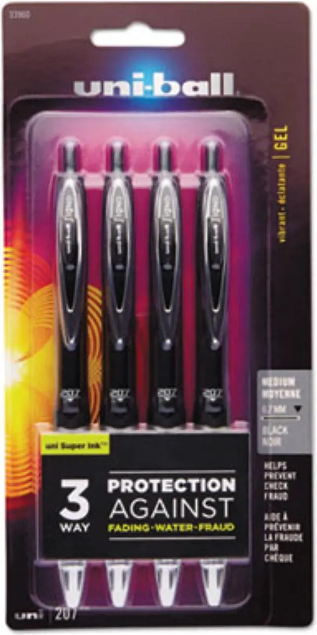 Alt view image 2 of 5 - uni-ball Signo 207 Retractable Gel Pen ,PEN,UNIBALL,207GEL.7MM,BK