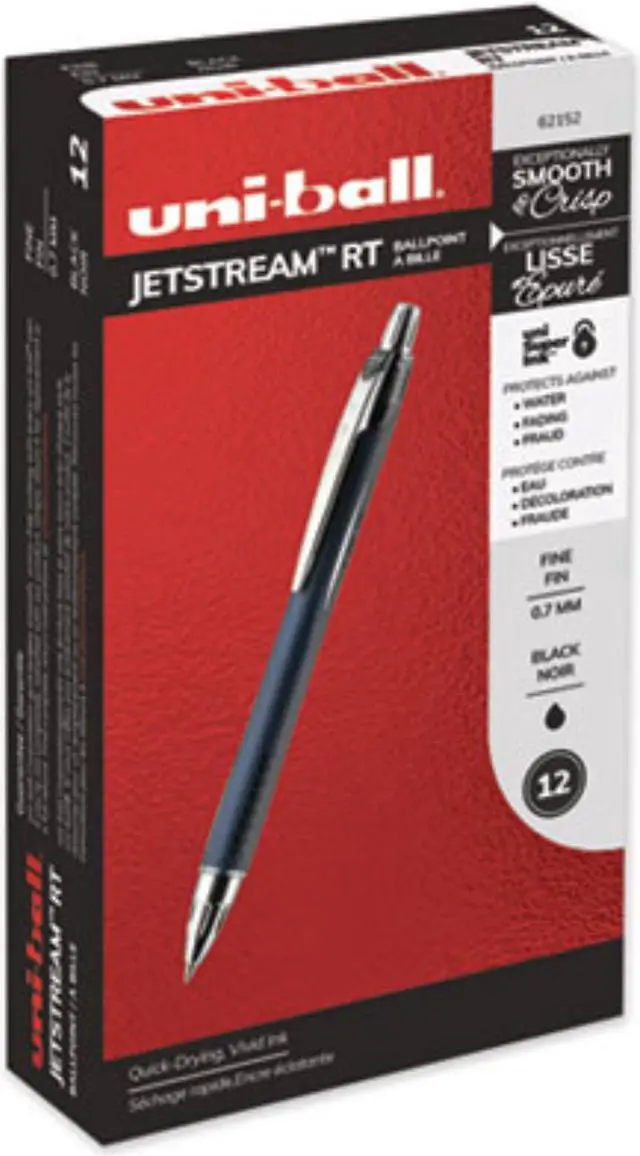 Alt view image 2 of 5 - uni-ball Jetstream Retractable Ballpoint Pen ,PEN,JETSTREAM RT FINE,BK