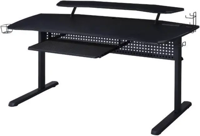 Alt view image 2 of 7 - Gaming Table w/USB Port, Black Finish