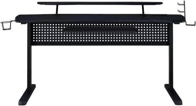 Alt view image 5 of 7 - Gaming Table w/USB Port, Black Finish