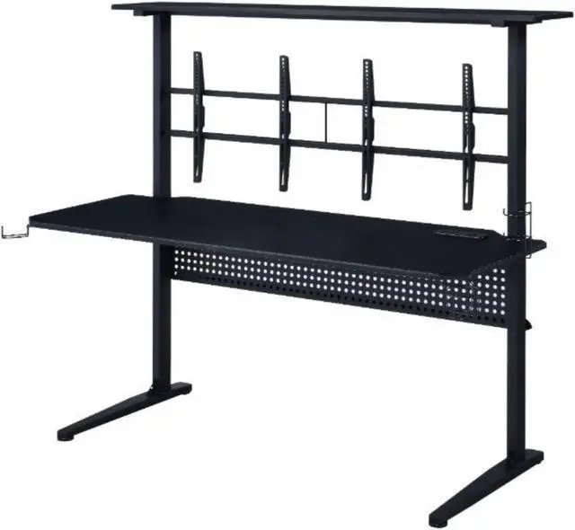 Main image of Gaming Table w/USB Port, Black Finish